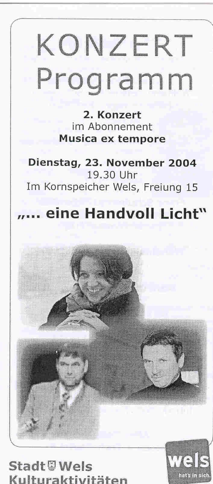 Konzert Musica ex tempore Cover