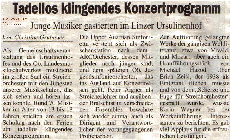 Volksblatt 11.1.2006